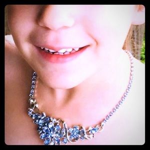 Dazzling Rhinestone Flower Scrollwork Necklace